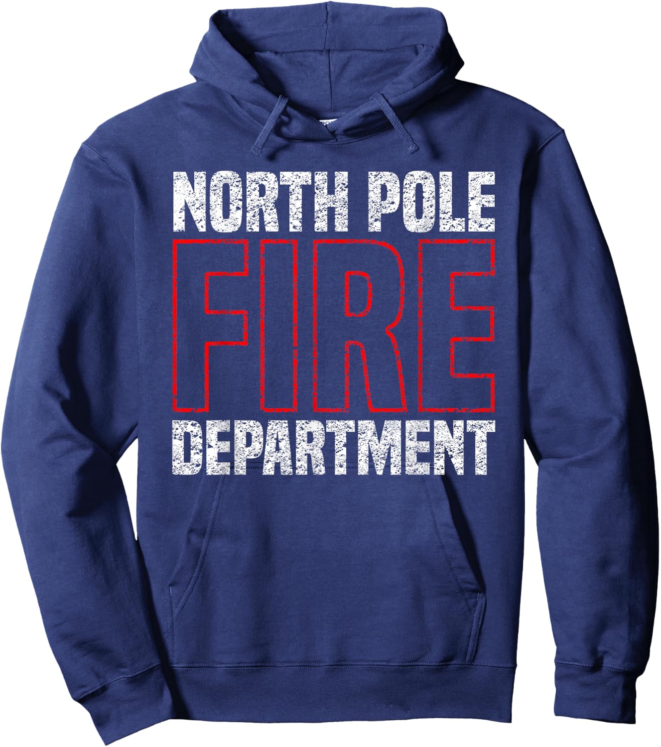 North Pole Fire Department Firefighter Hoodie - Hoodie | Navy