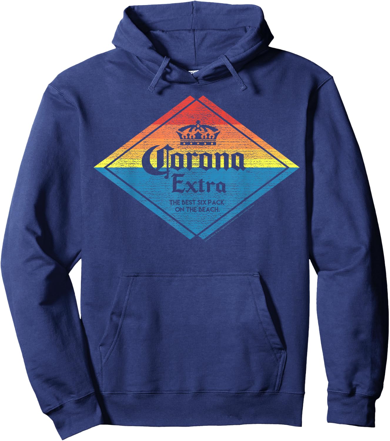 Officially Licensed Corona Extra Beach Triangle Hoodie - Hoodie | Navy