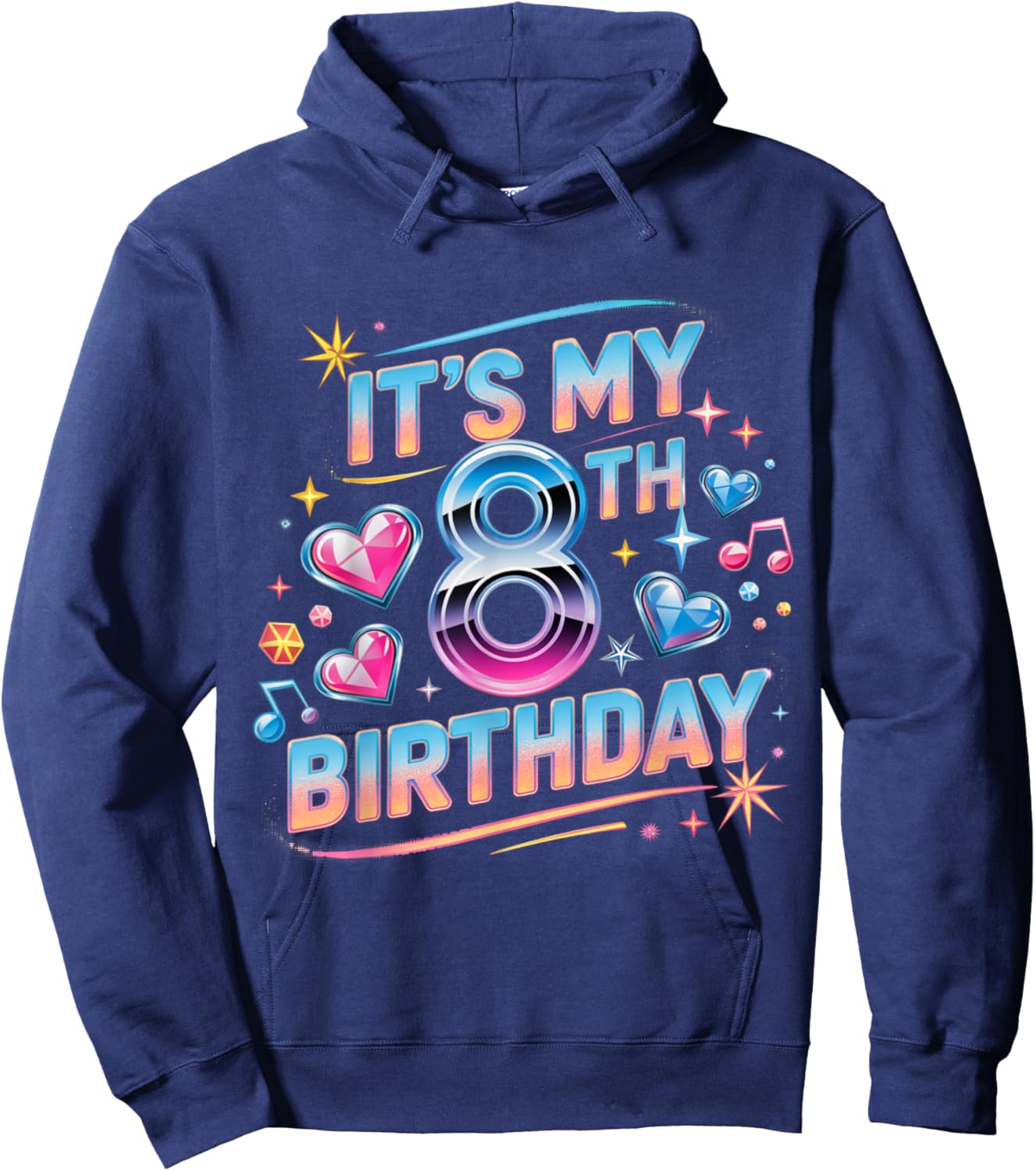 K-Pop Birthday Girl K Pop It's My 8th Birthday Hoodie - Hoodie | Navy