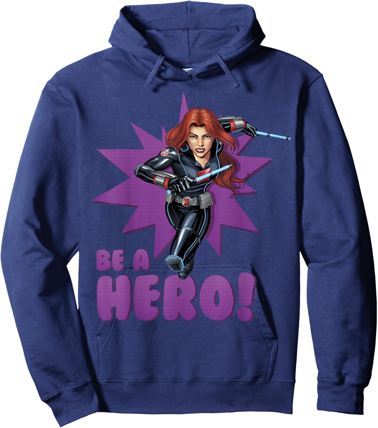 Marvel Black Widow Avengers Assemble BE A Hero! Hoodie - Hoodie | Navy