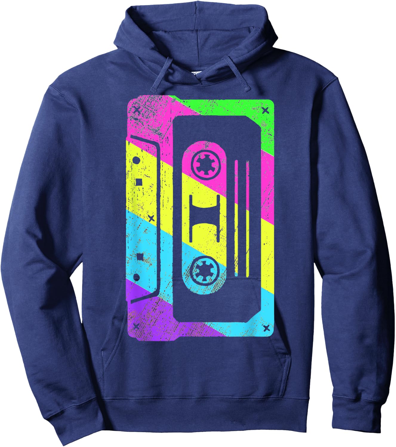 Cassette Tape Costume 80s 90s Vintage Retro Hoodie - Hoodie | Navy