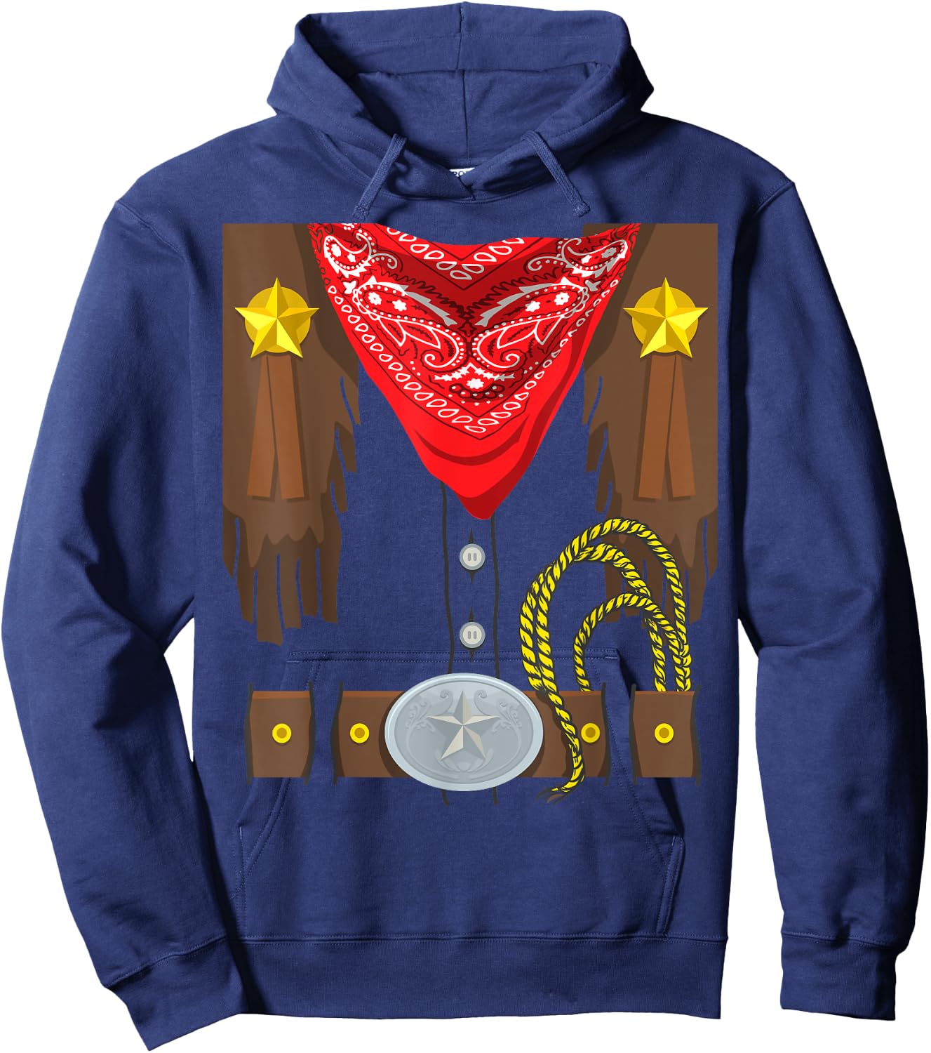 Cowboy Halloween Costume Rodeo Sheriff Hoodie - Hoodie | Navy