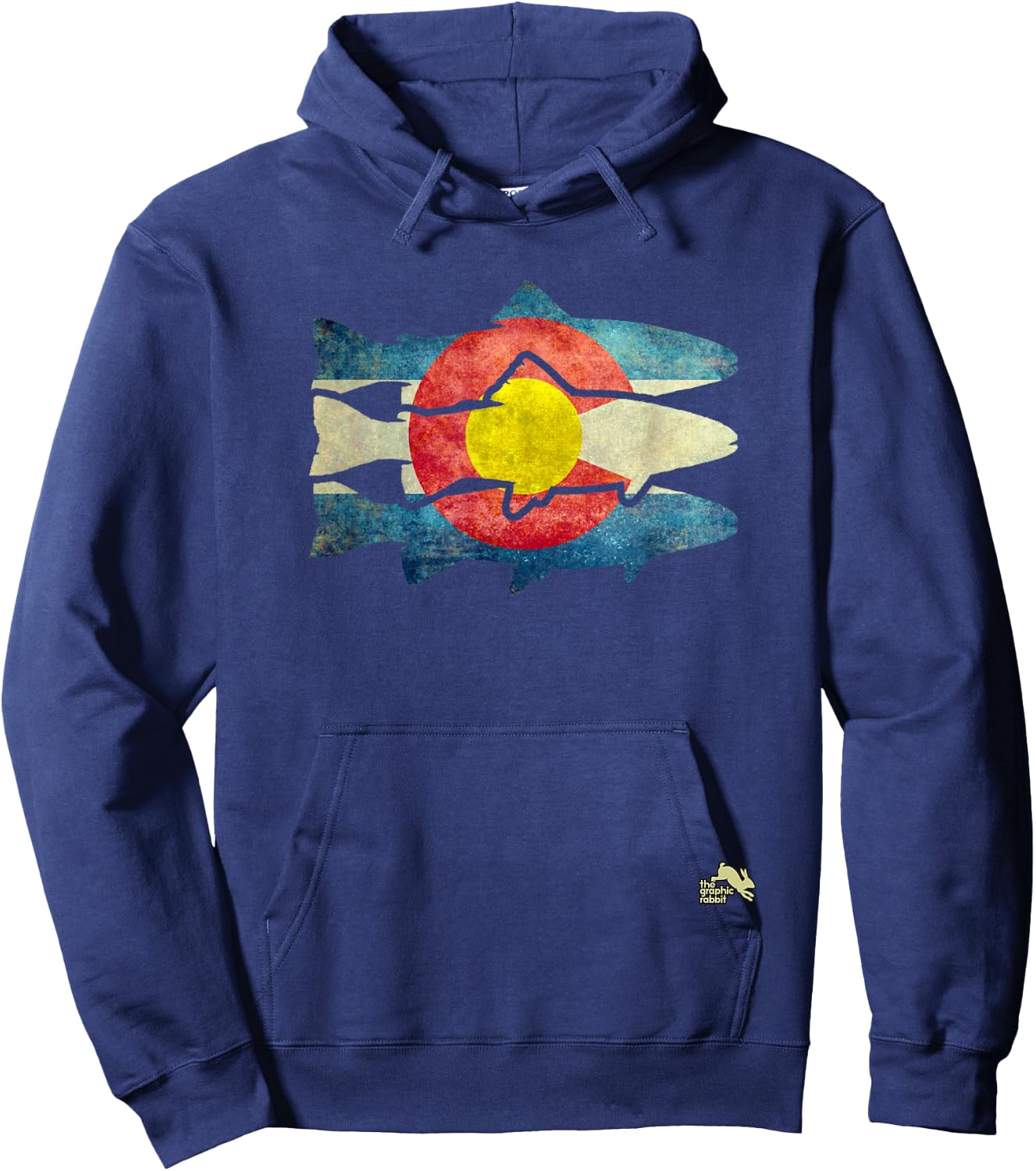 Fly Fishing Trout Hoodie - Hoodie | Navy
