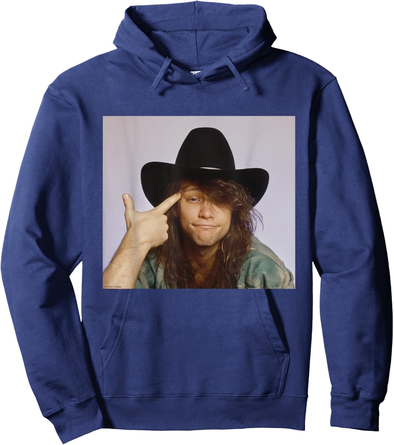 Jon Bon Jovi In London Photo By Simon Fowler Hoodie - Hoodie | Navy