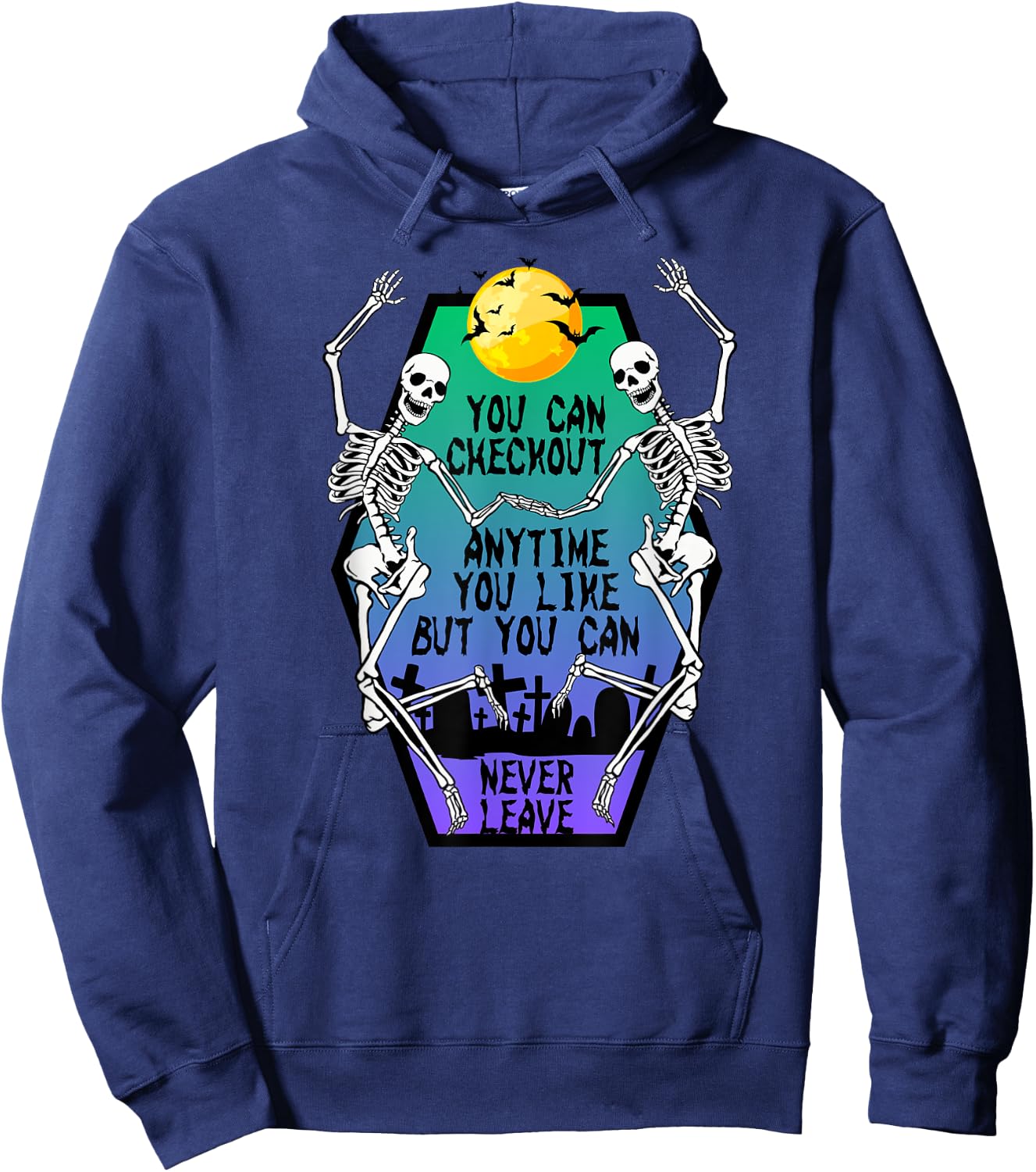 Halloween dark desert high skeleton Hoodie - Hoodie | Navy