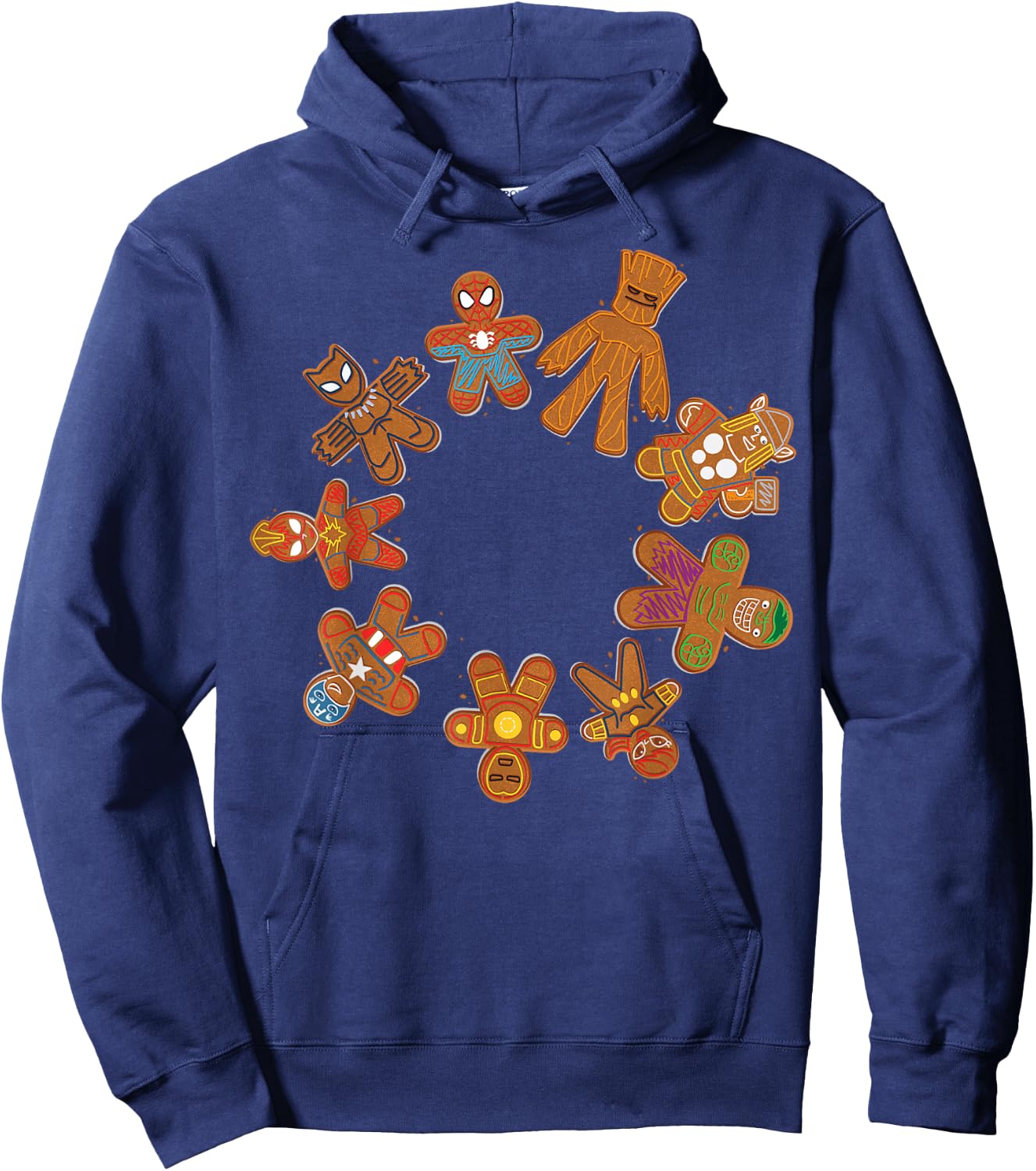 Marvel Avengers Gingerbread Cookie Circle Hoodie - Hoodie | Navy