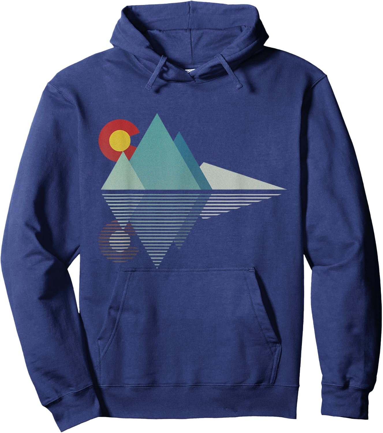 Colorado Flag Mountain Hoodie - Hoodie | Navy