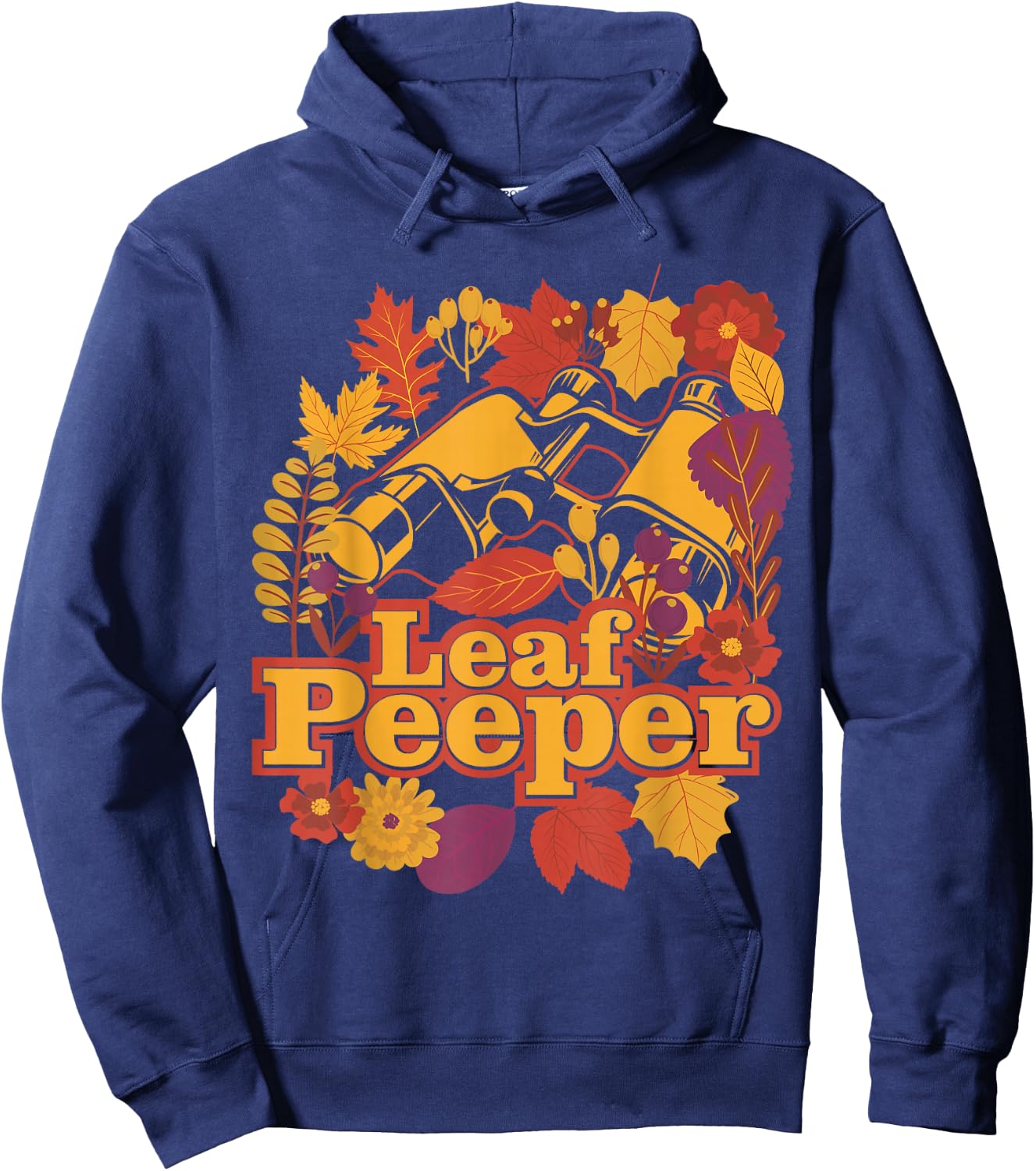 Leaf Peeper - New England Fall Foliage Pun Hoodie - Hoodie | Navy