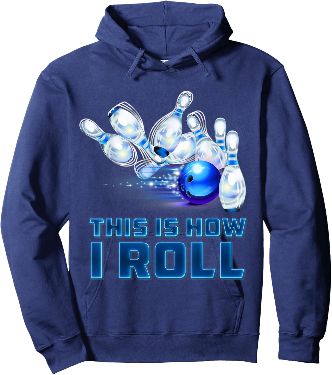 This is How I Roll Bowling Hoodie - Hoodie | Navy