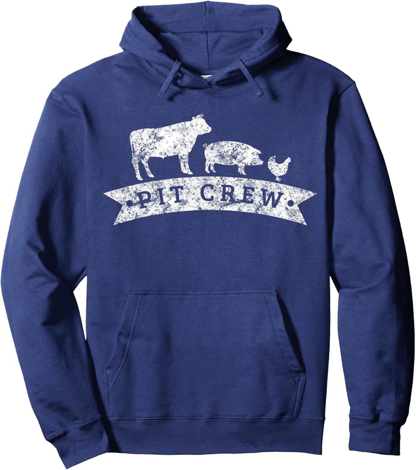 Vintage Pit Crew Funny BBQ Grilling Hoodie - Hoodie | Navy