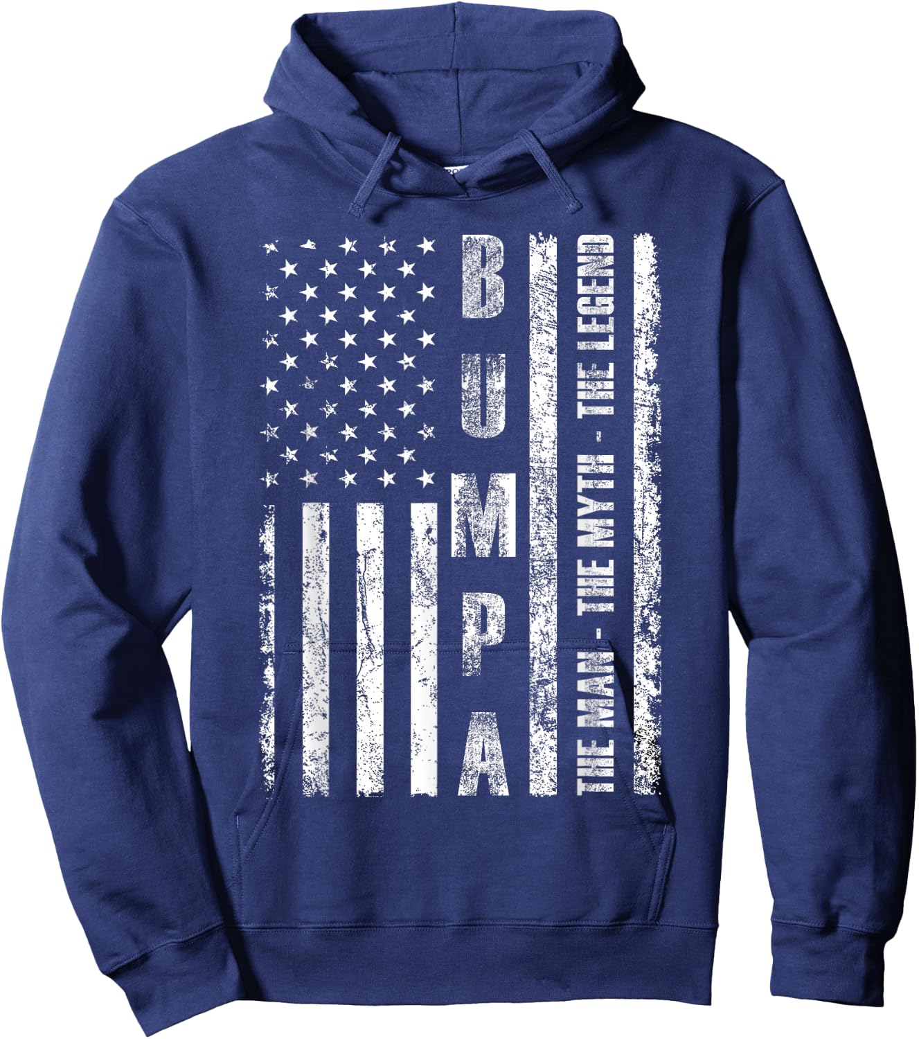 Bumpa The Man The Myth The Legend US Flag Hoodie - Hoodie | Navy