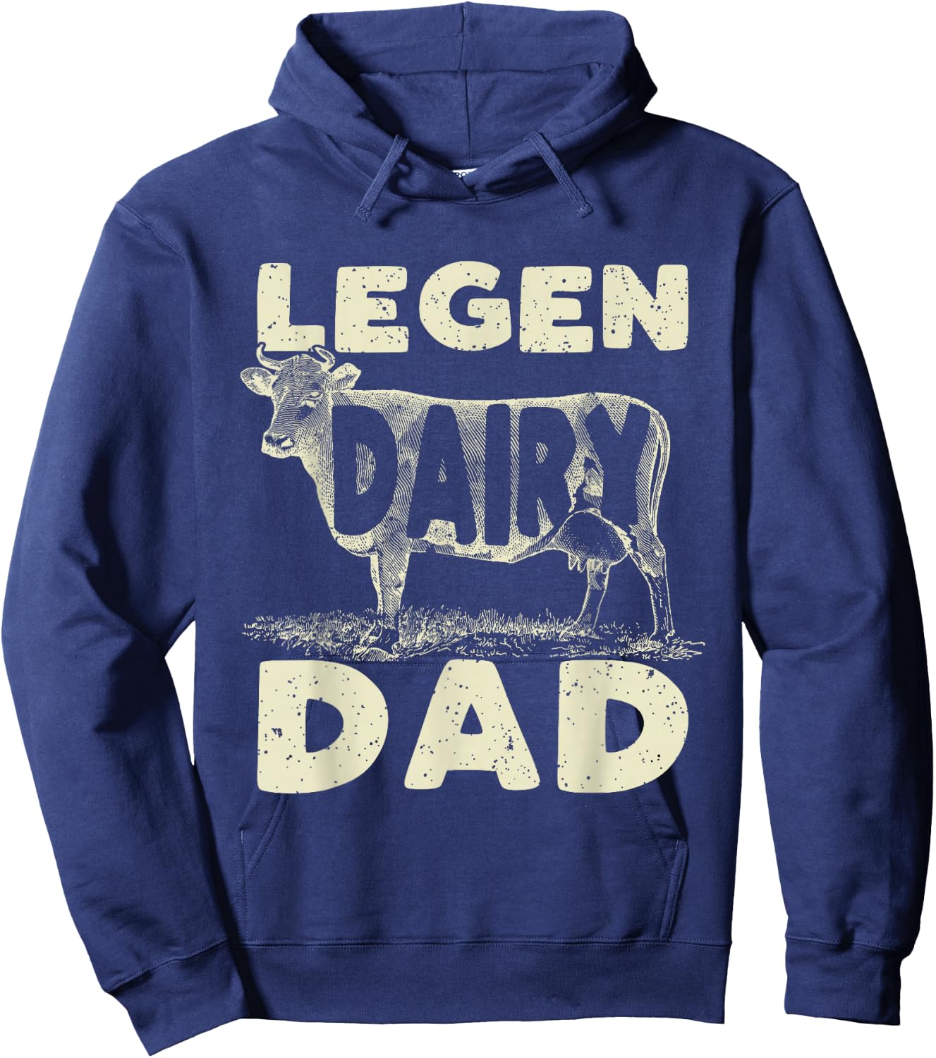 Legen Dairy Dad Cow Farmer Father's Day Hoodie - Hoodie | Navy
