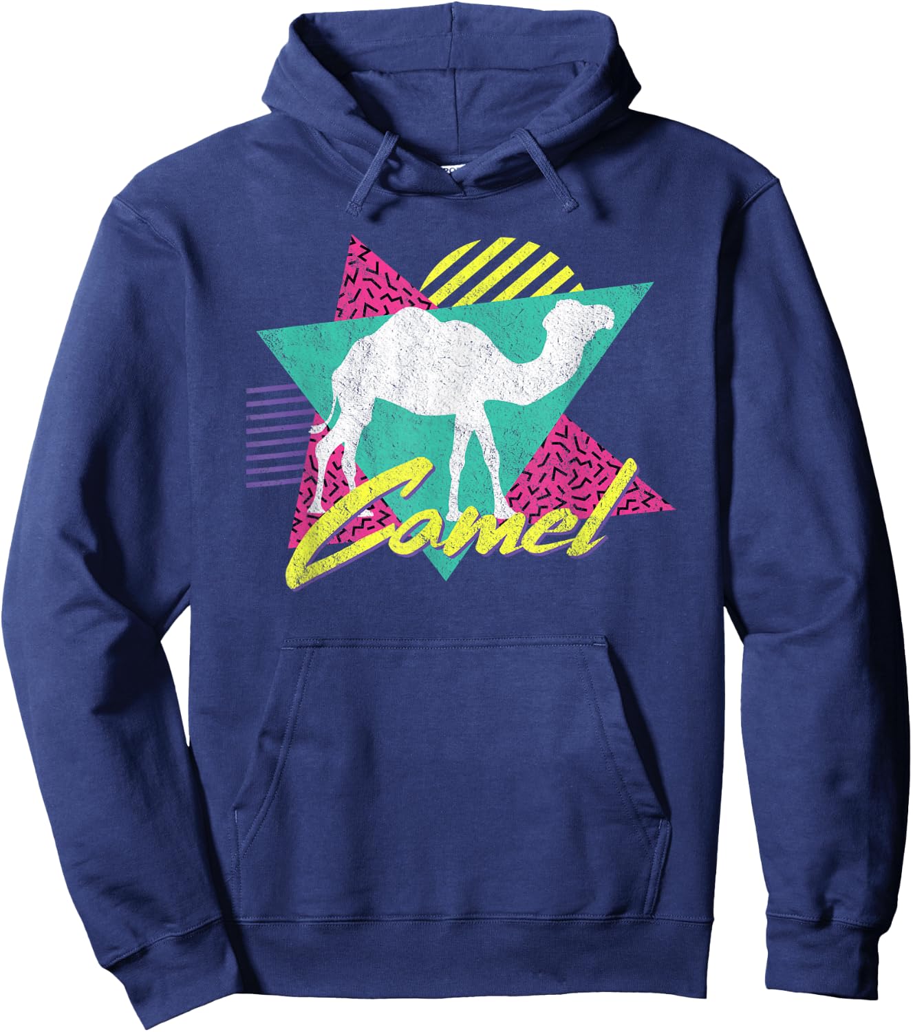 Vintage Retro 80s Or 90s Cool Camel Hoodie - Hoodie | Navy