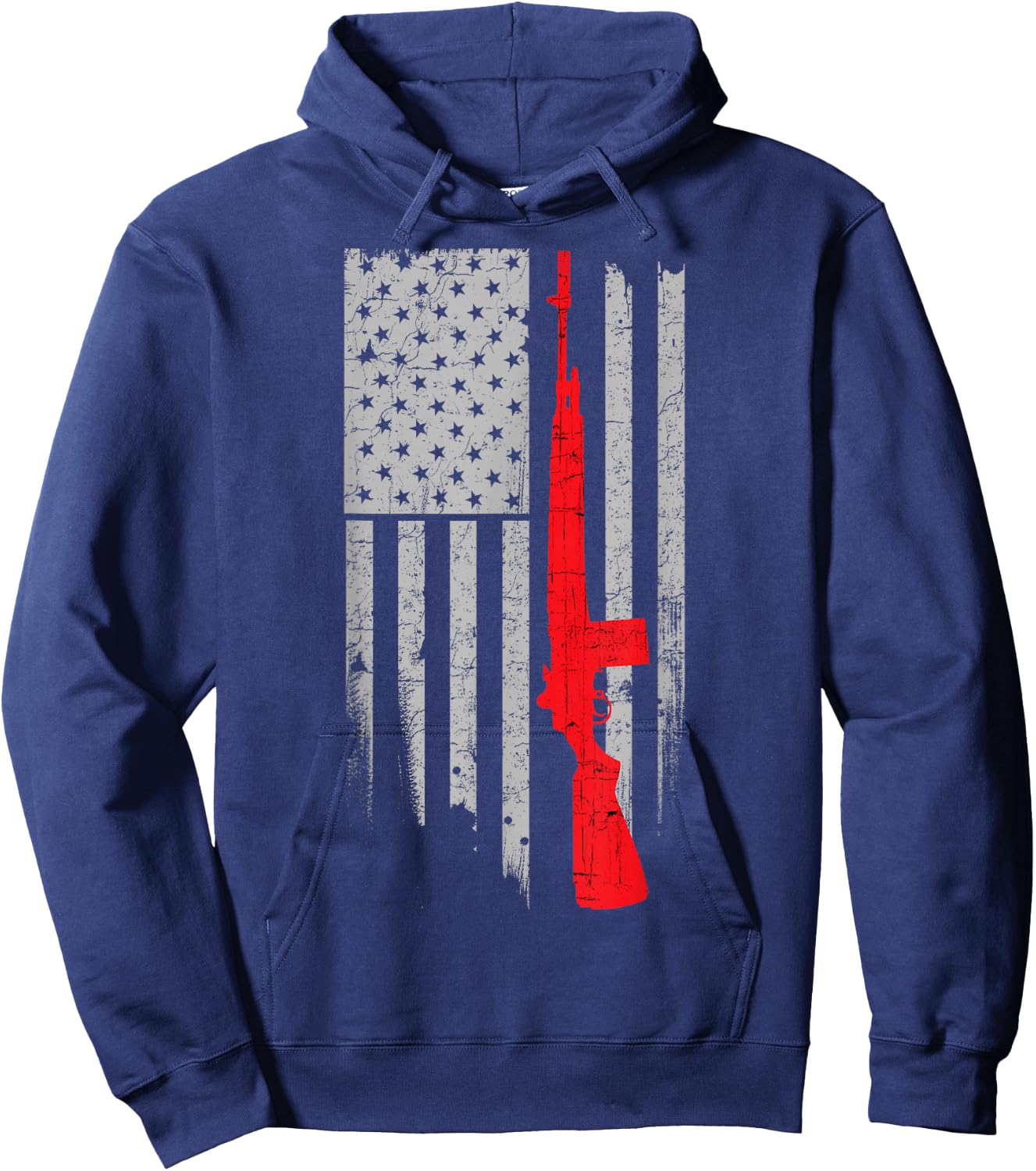 M14 Stars & Stripes Flag Shirt Red Hoodie - Hoodie | Navy