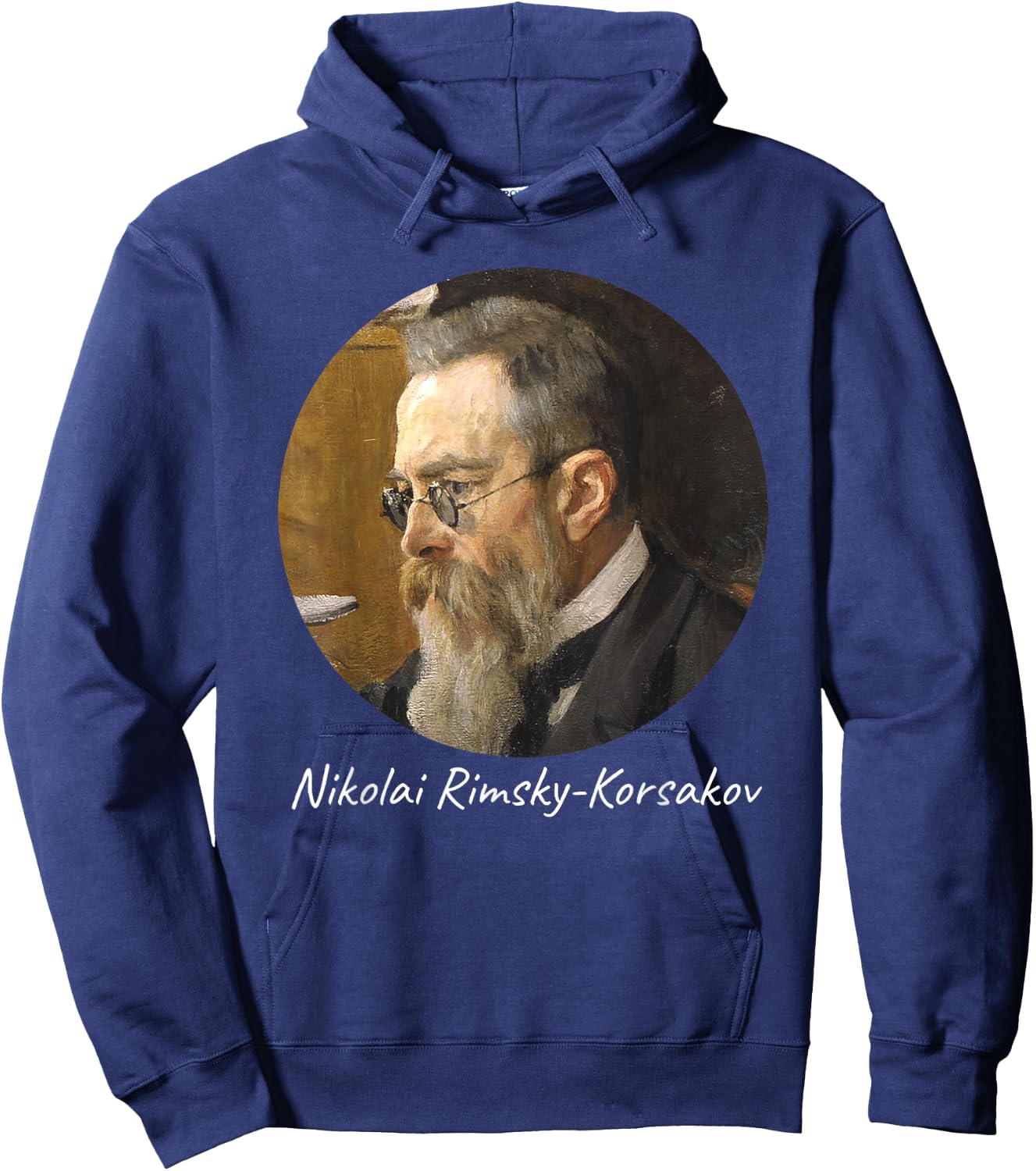 Nikolai Rimsky-Korsakov Composer Portrait Hoodie - Hoodie | Navy