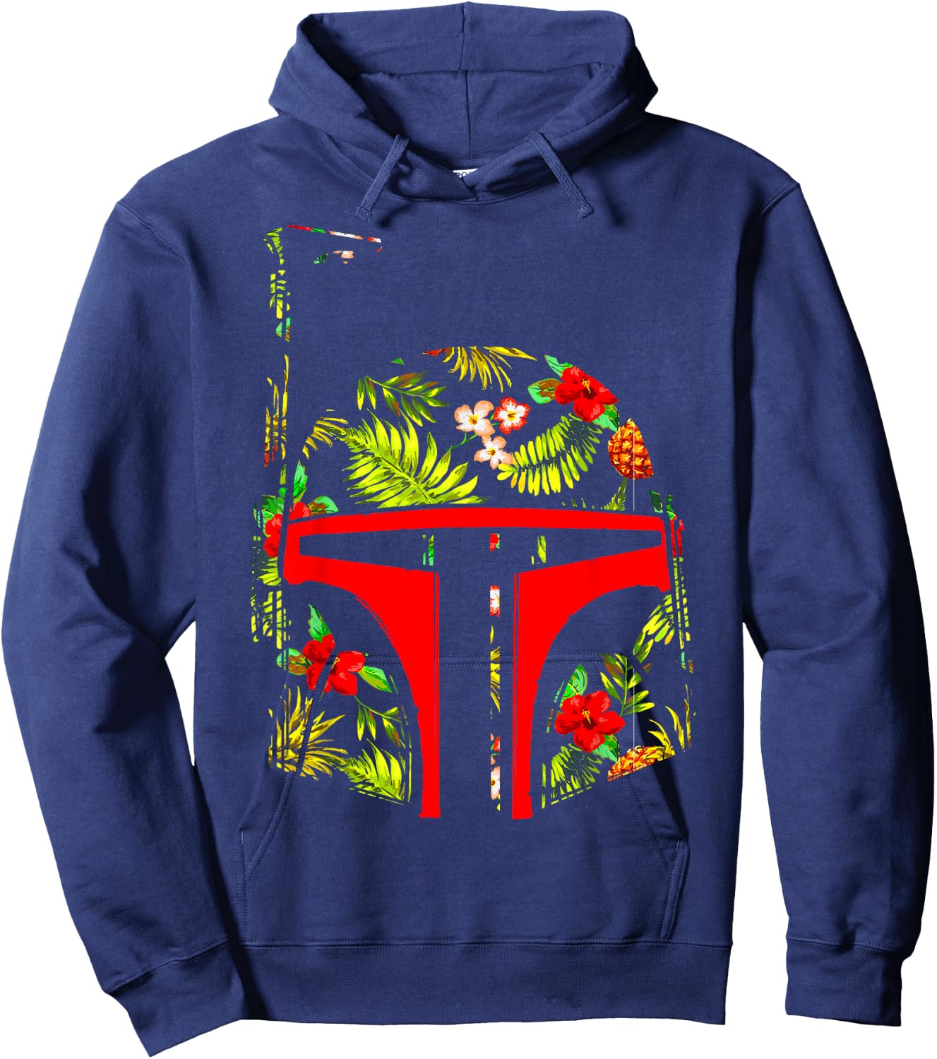 Star Wars Boba Fett Tropical Print Helmet Hoodie - Hoodie | Navy