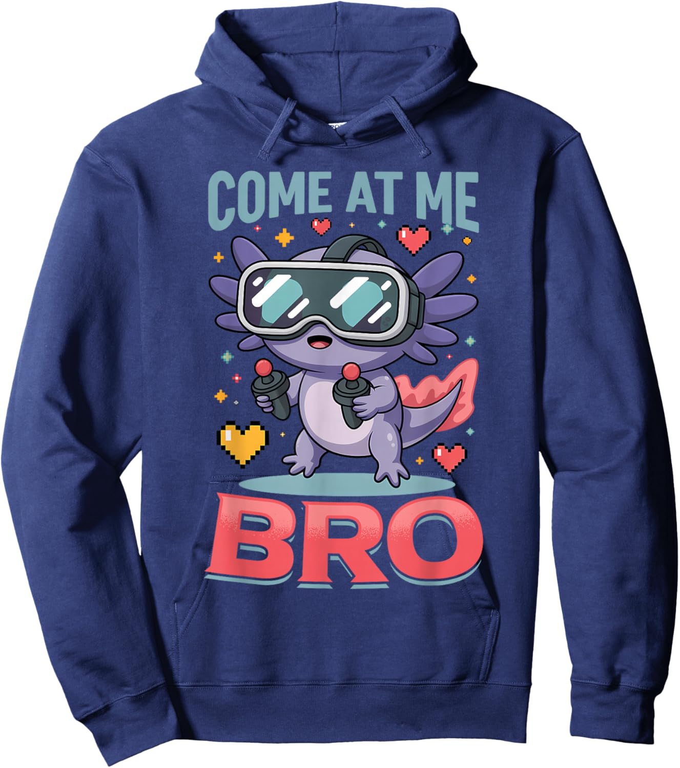 Gaming Axolotl VR Gamer Hoodie - Hoodie | Navy