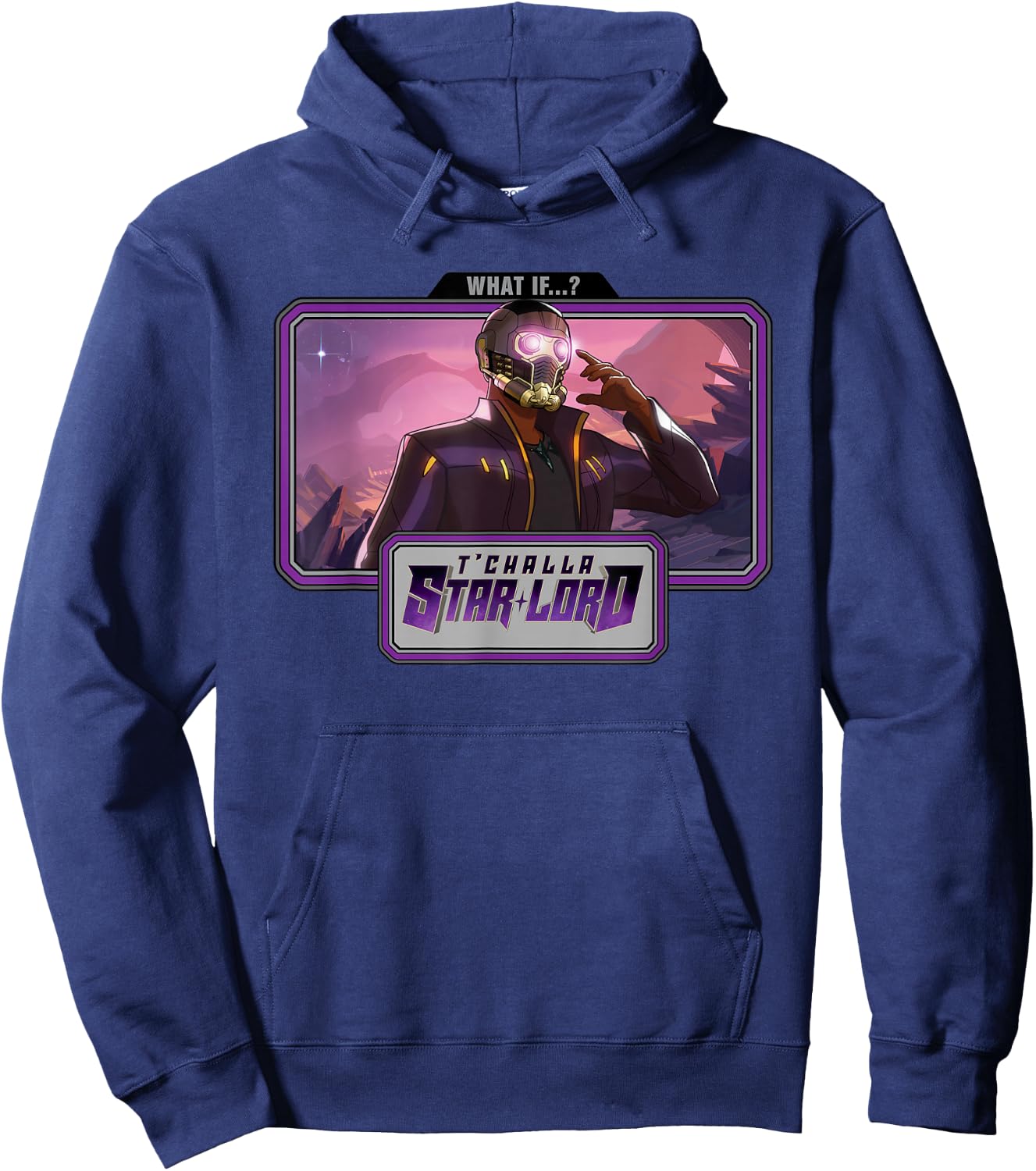 Marvel WHAT IF...? T'Challa Star-Lord Landscape Hoodie - Hoodie | Navy