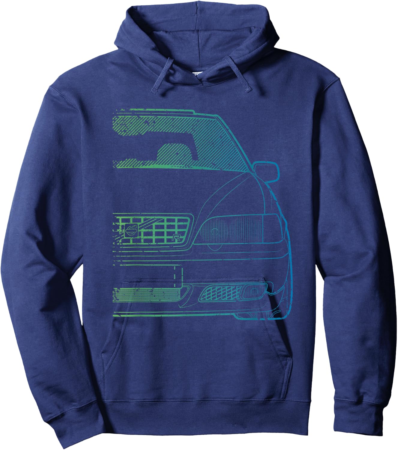 Classic Racing V-70 Turbo Green Gradient Hoodie - Hoodie | Navy