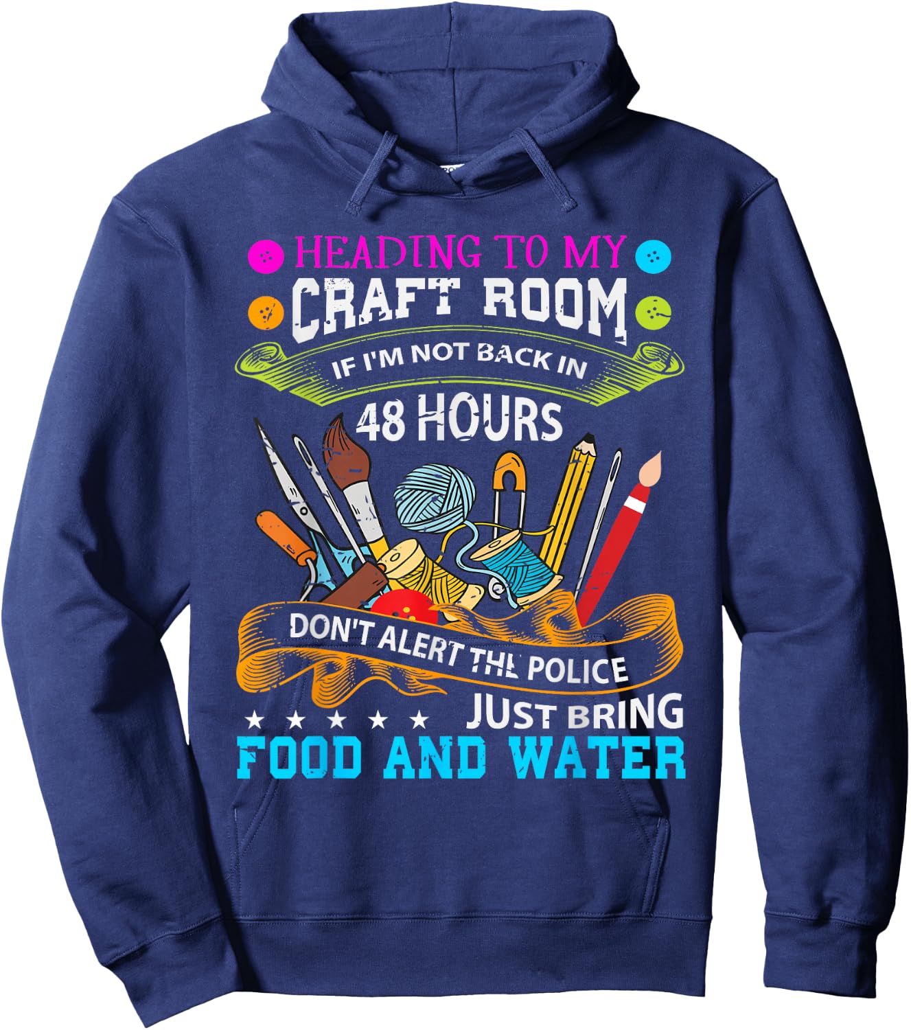 Scrapbooking Shirt Crafty Gift Hoodie - Hoodie | Navy