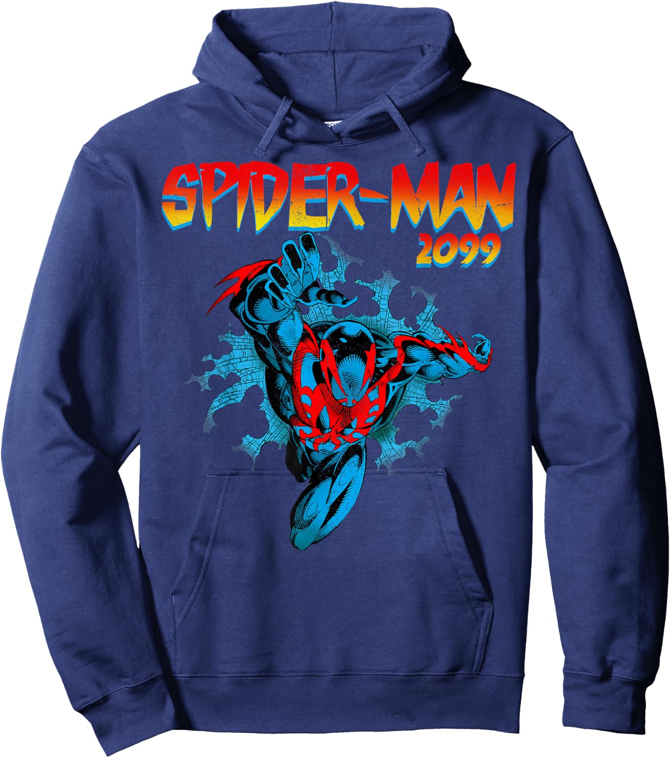 Marvel Spider-Man 2099 Retro Jump Logo Small Hoodie - Hoodie | Navy