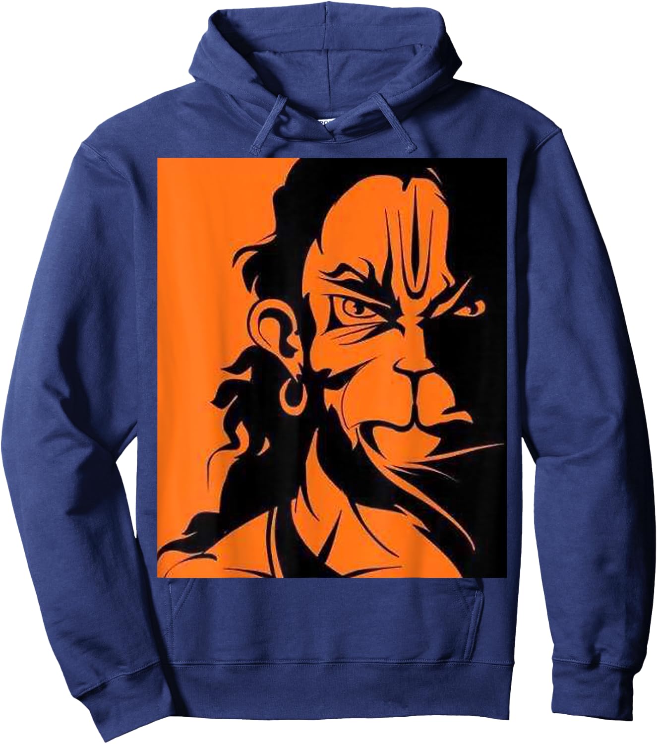 Angry Hanuman Designer Hoodie - Hoodie | Navy