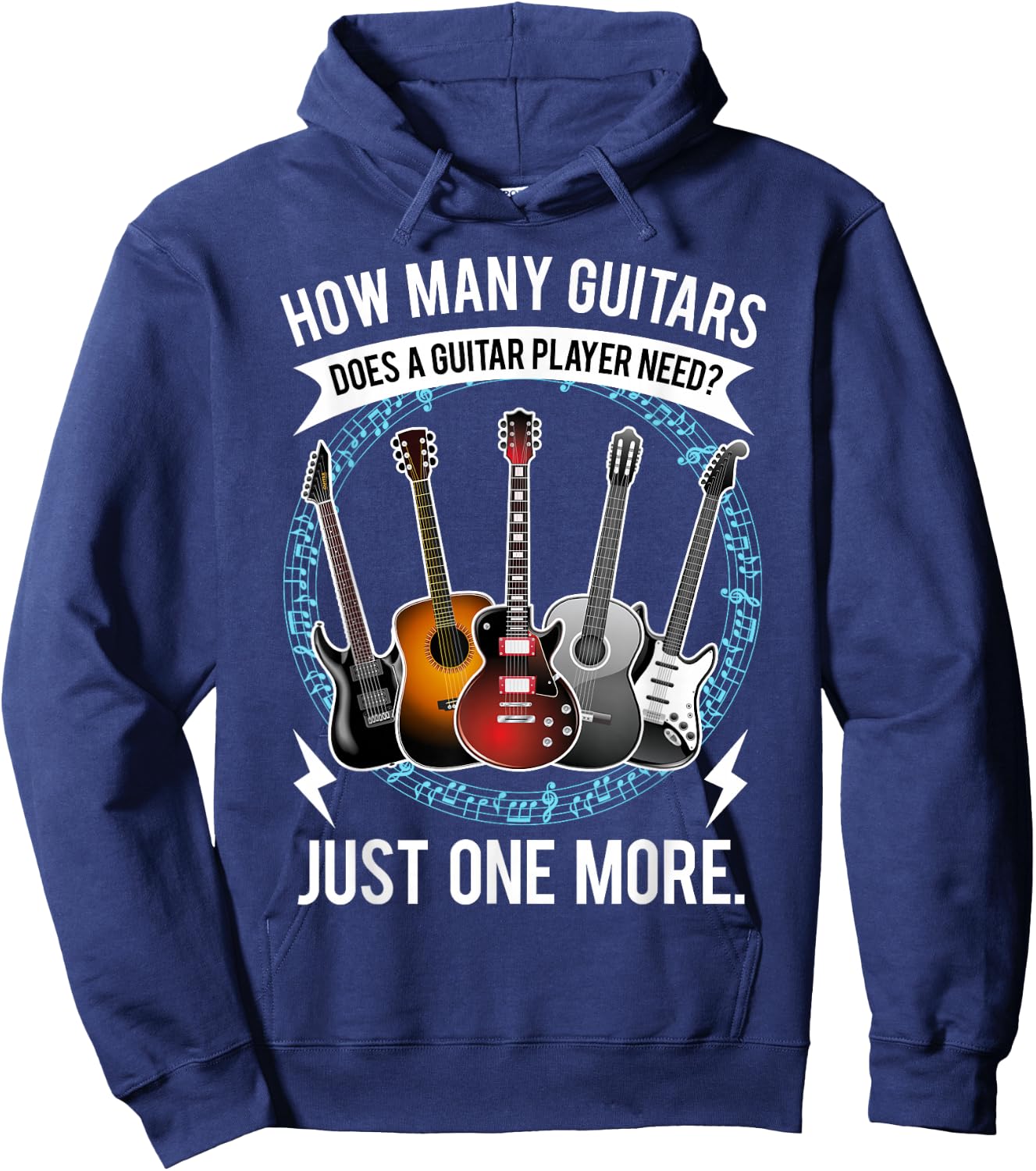 Guitar How Many Guitars Gift Guitar Player Hoodie - Hoodie | Navy
