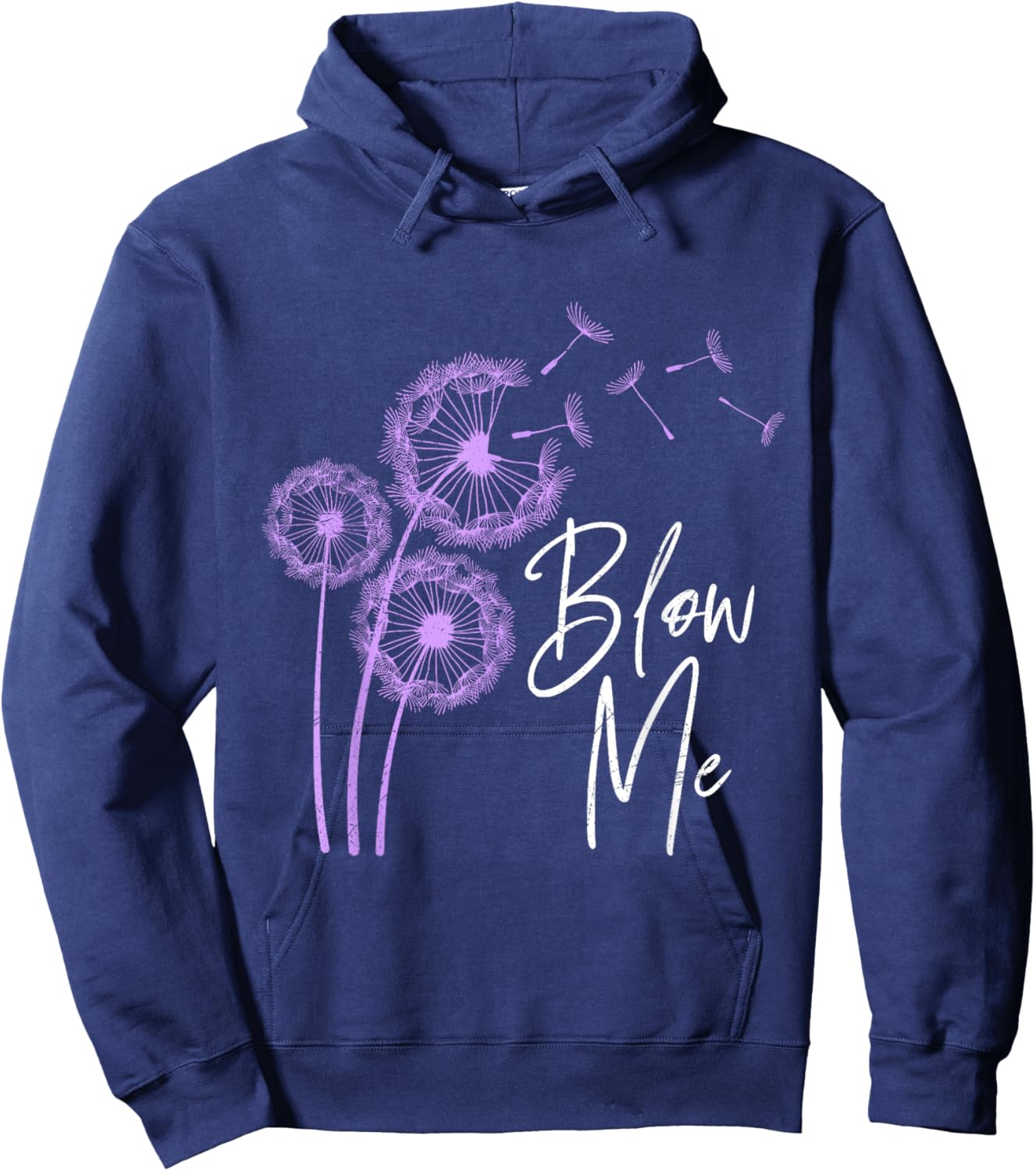 Dandelion BLOW ME Gardener Funny Dandelions Hoodie - Hoodie | Navy