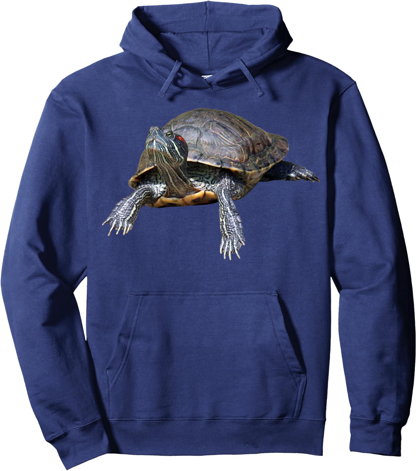 Red-Eared Slider Turtle Hoodie - Hoodie | Navy