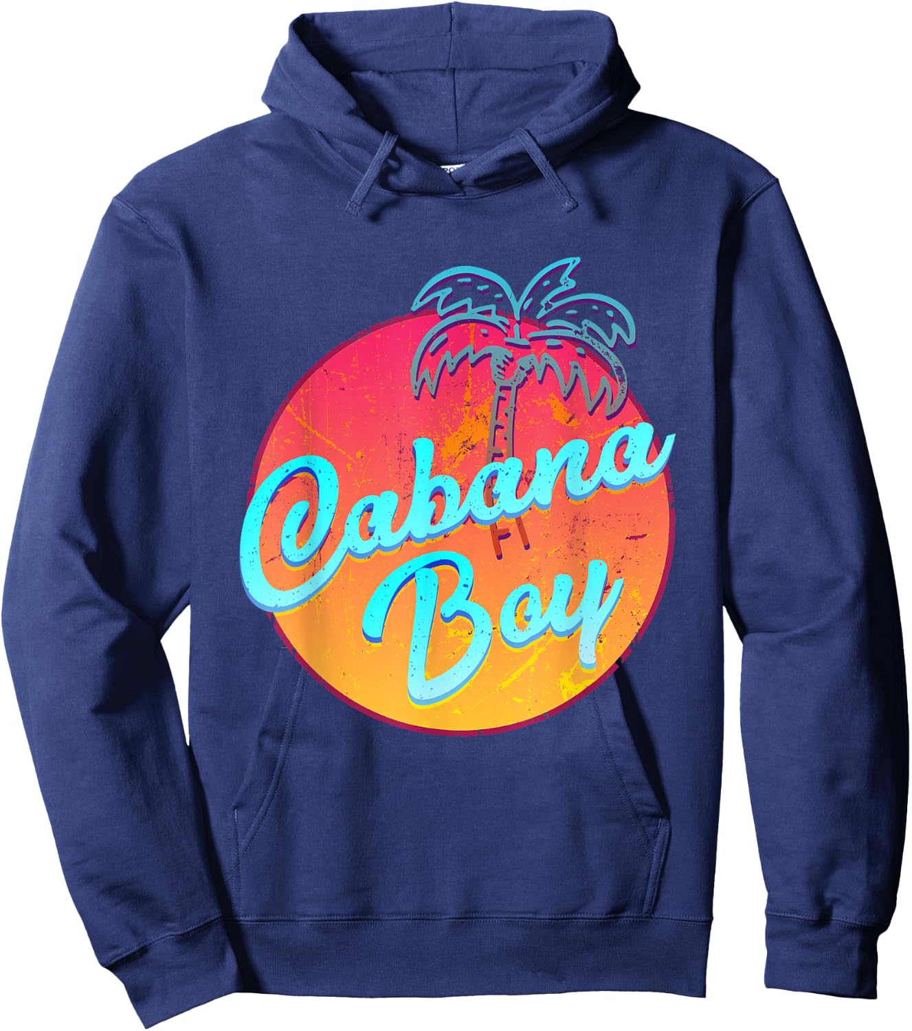 Cabana Boy - Funny Pool Guy Palm Hoodie - Hoodie | Navy