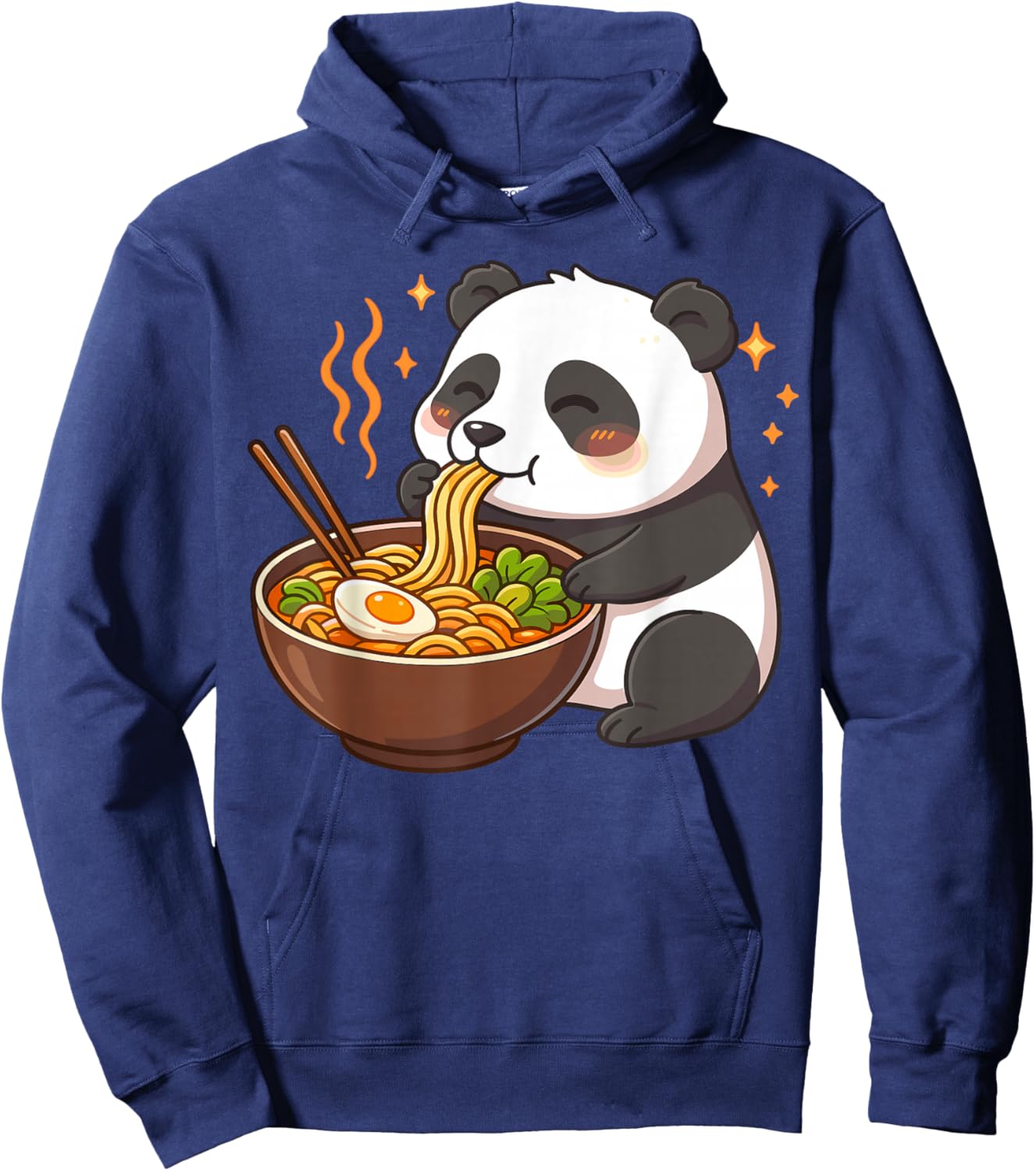Panda Eating Ramen Noodles Hoodie - Hoodie | Navy