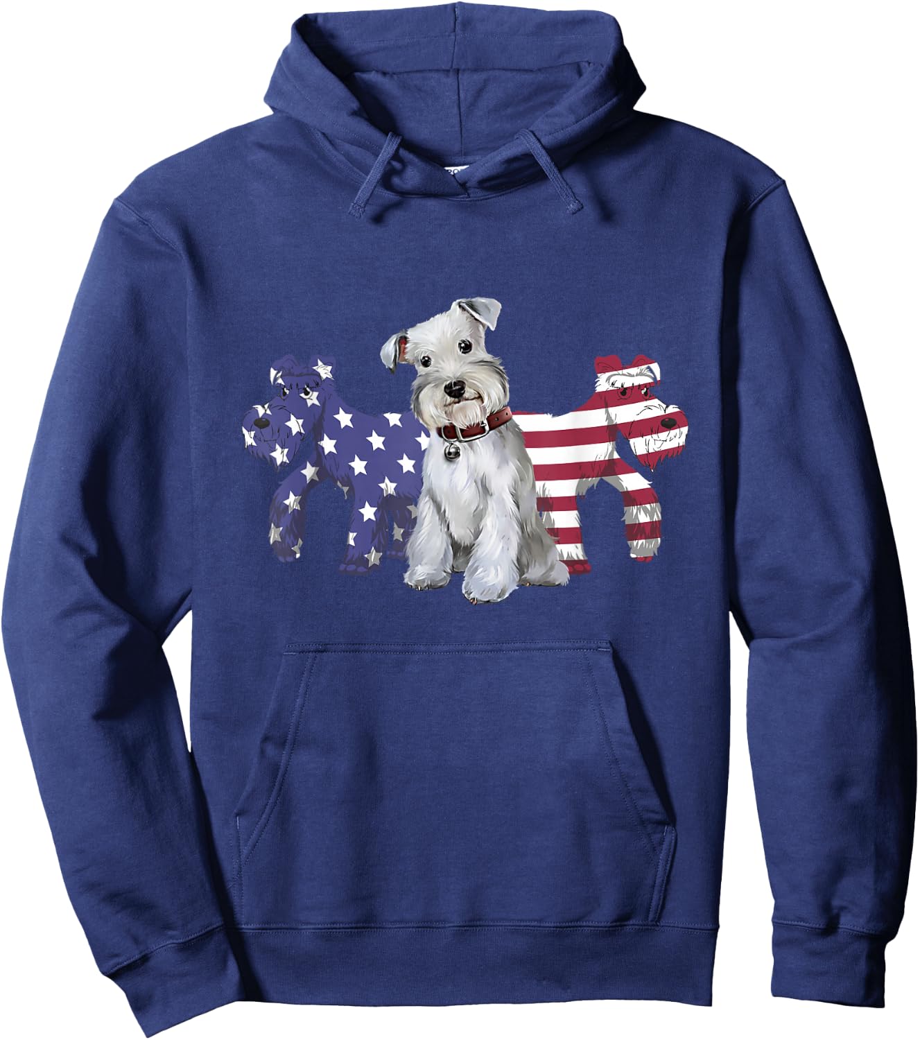 Unique Schnauzer Dog American Flag Puppy Lover Hoodie - Hoodie | Navy