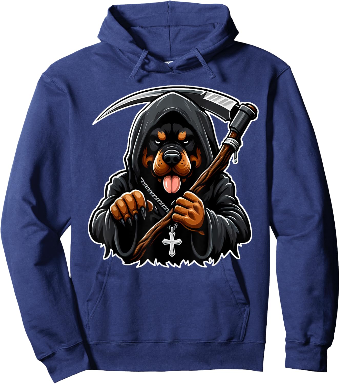 Grim Reaper Rottweiler Hoodie - Hoodie | Navy