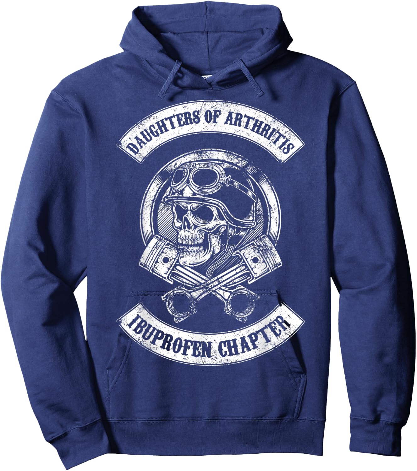 Daughters of Arthritis Ibuprofen Chapter biker Hoodie - Hoodie | Navy
