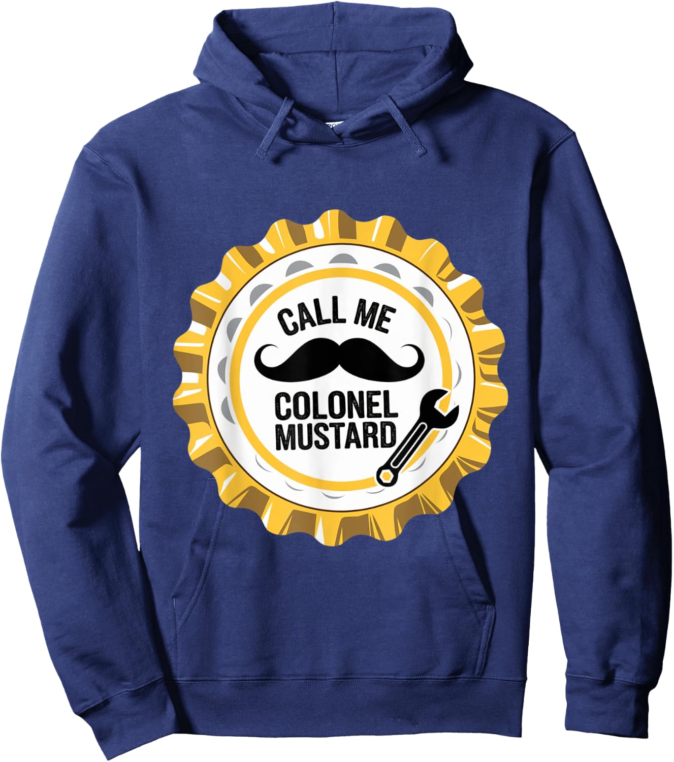 Colonel Mustard Funny Halloween Mustard Costume Hoodie - Hoodie | Navy