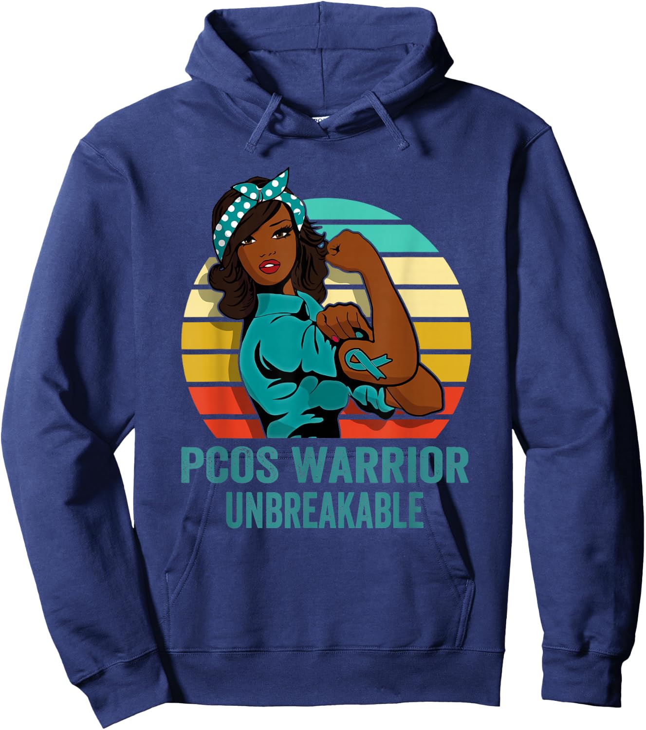 PCOS Warrior Shirt Unbreakable Hoodie - Hoodie | Navy