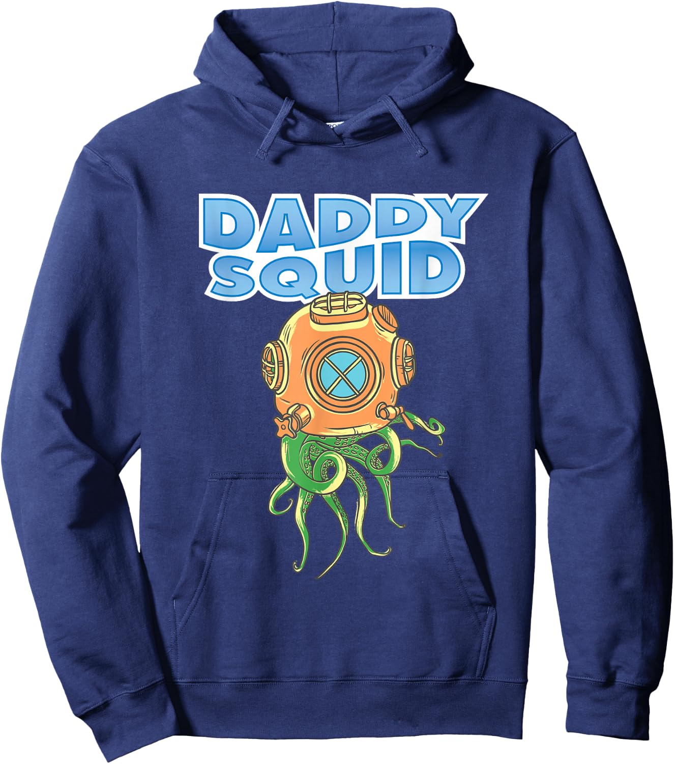 Daddy Squid Ocean Marine Biology Diver Hoodie - Hoodie | Navy