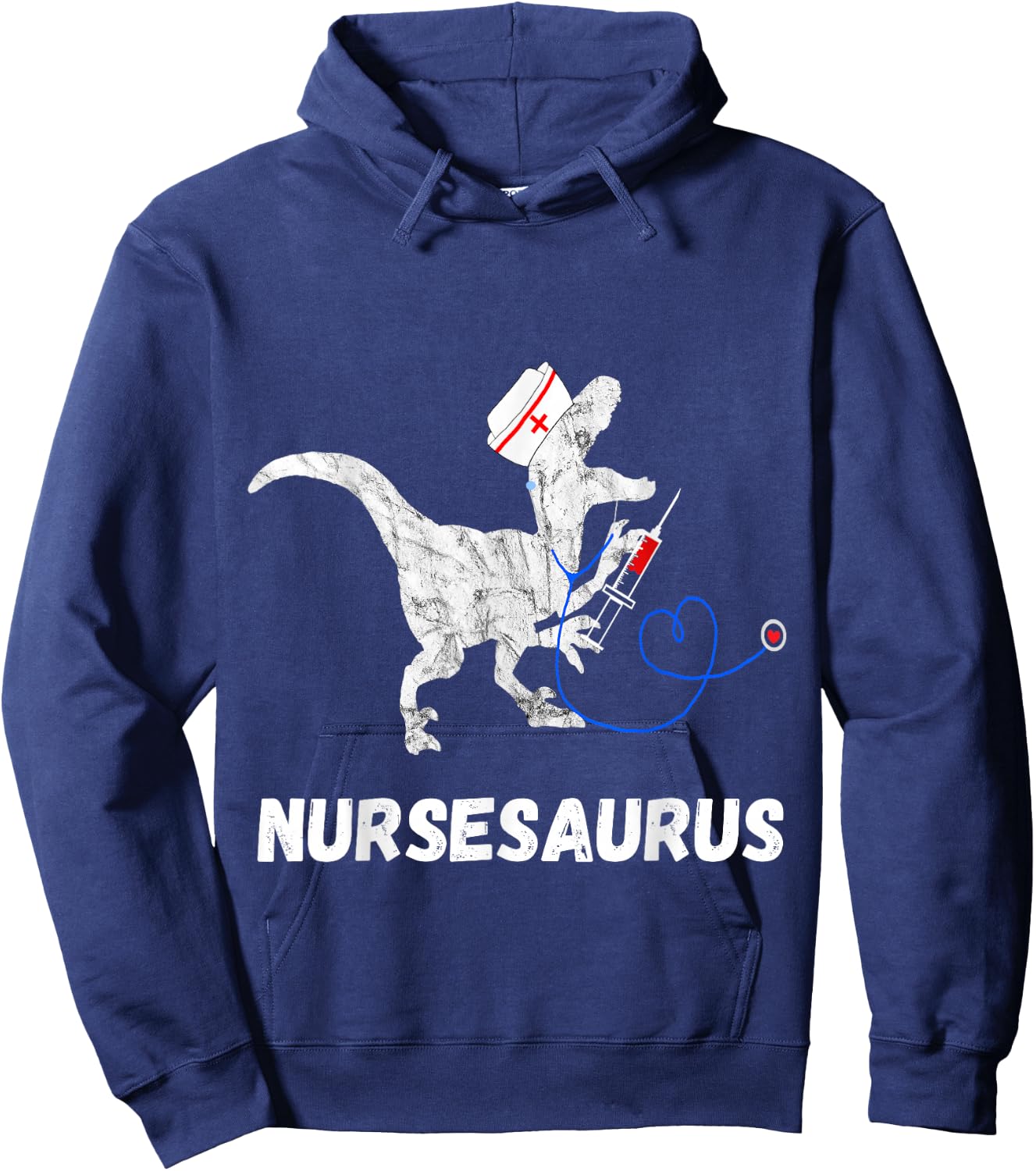 Nurse Dinosaur Funny Doctor Dino Doctor T-Rex Hoodie - Hoodie | Navy