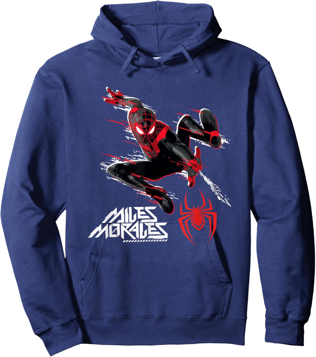 Marvel Comics Miles Morales Web Swing Hoodie - Hoodie | Navy