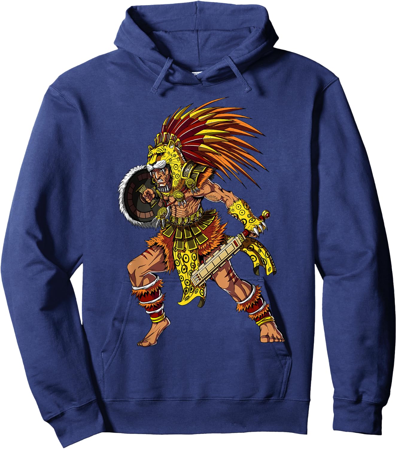 Aztec Jaguar Warrior Ancient Aztec Civilization Hoodie - Hoodie | Navy