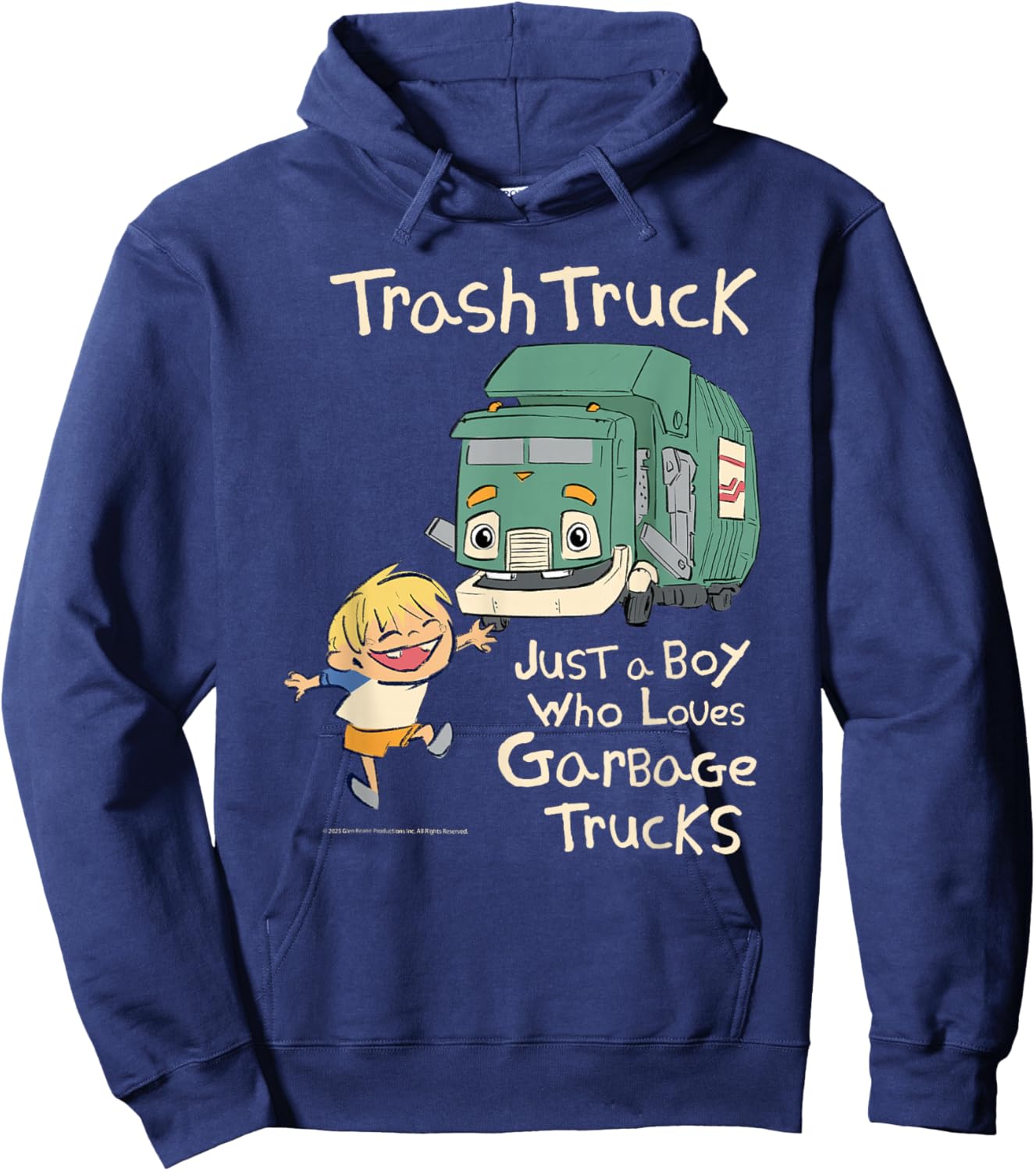 Hank Just A Boy Who Loves Garbage Trucks Hoodie - Hoodie | Navy