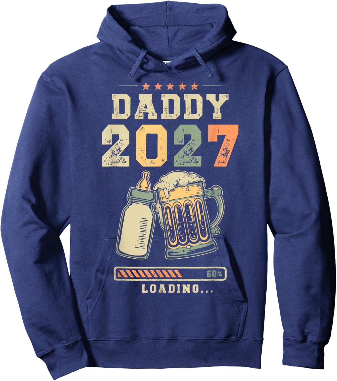 Daddy 2027 Loading Going to Be A Dad Hoodie - Hoodie | Navy