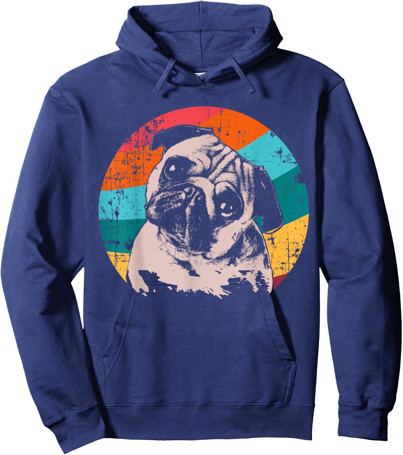 Pug Puggie-Dog Hoodie - Hoodie | Navy