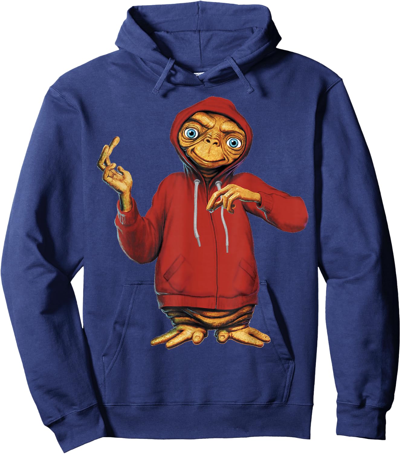 E.T. Hiding in A Portrait Graphic Hoodie - Hoodie | Navy