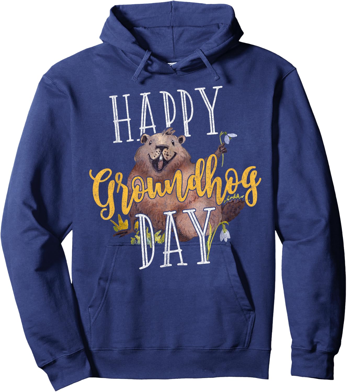 Groundhog Day Shirt Happy Groundhog Day Gifts Hoodie - Hoodie | Navy