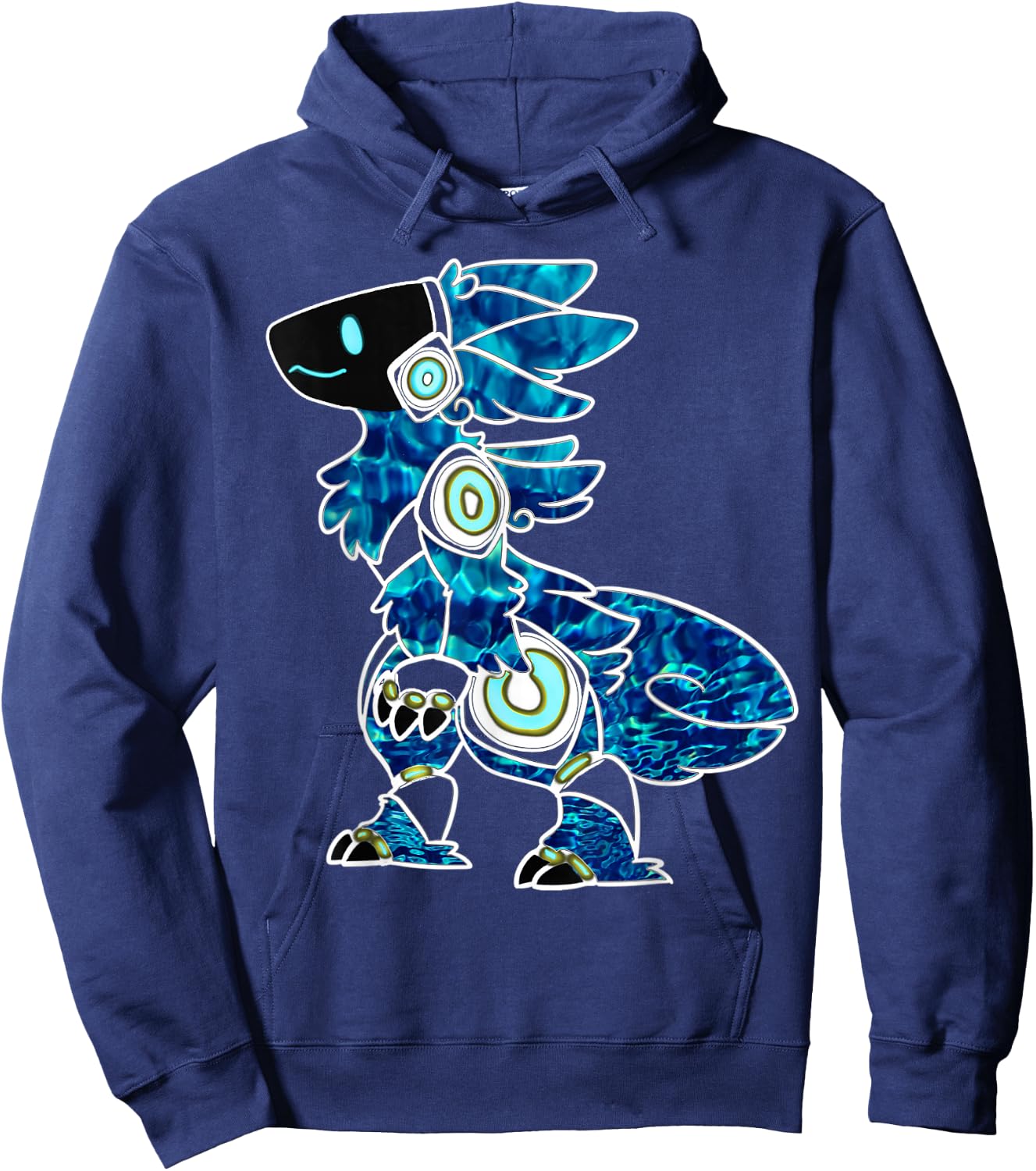 Protogen Fursuit Blue Furry Fursona Hoodie - Hoodie | Navy
