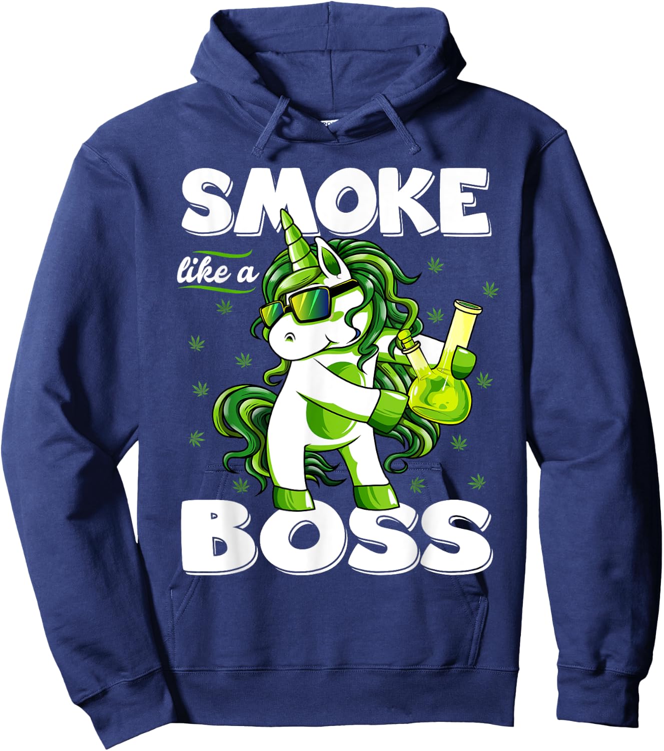 Funny 420 Marijuana Weed T Shirts -Adults Black Small Modern Round Collar Short Sleeve 420 Unicorn Floss Like A Boss Weed Pot Leaf Marijuana Hoodie - Hoodie | Navy