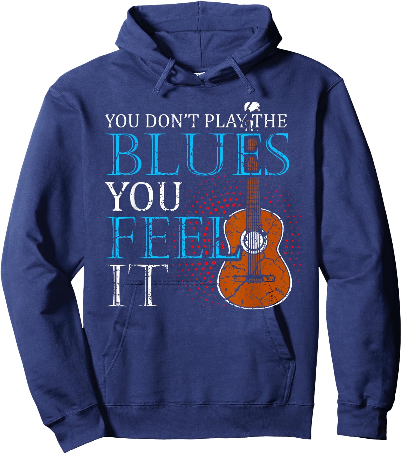 Blues Music Band Lover Guitar Teacher Hoodie - Hoodie | Navy