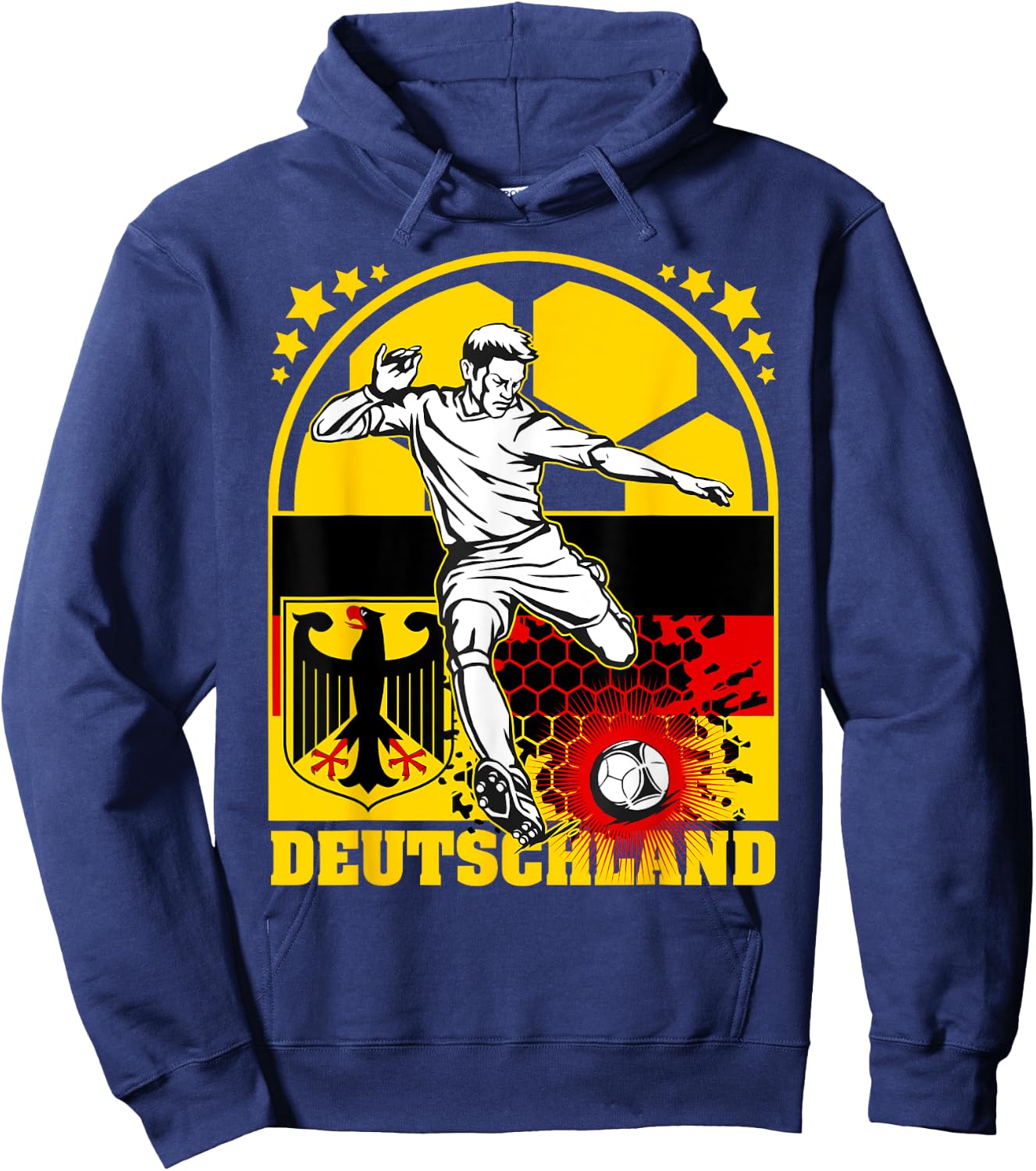 Deutschland Soccer German Fussball Player Hoodie - Hoodie | Navy
