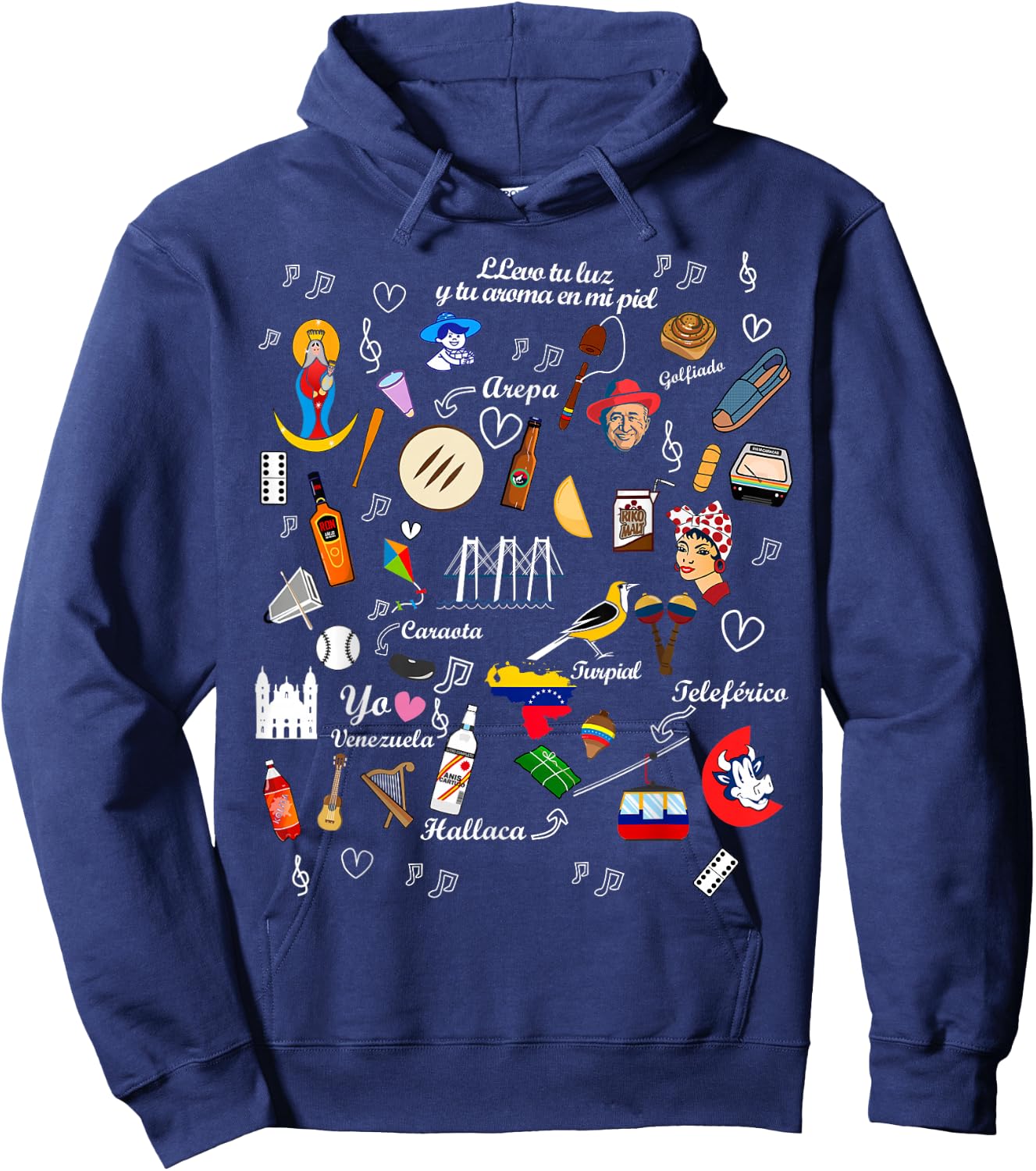 I Am a Proud Venezuelan Black Hoodie - Hoodie | Navy